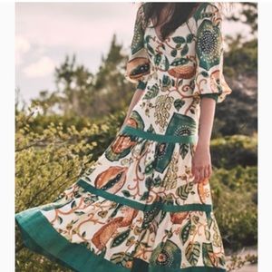 ALEXIS Pierah Linen-Blend Midi Dress Size Small (worn once)